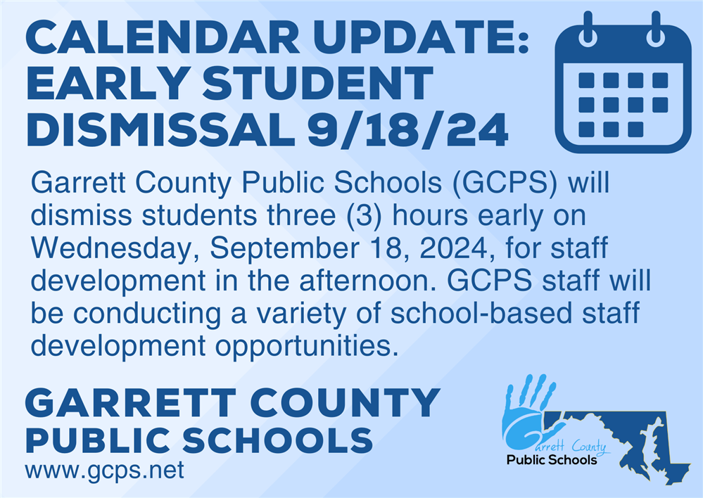 Infographic highlighting an early student dismissal as detailed in the story.